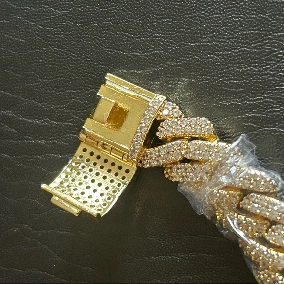 Moissanite Cuban Bracelet Miami Iced Out VVS1 12mm 2 Row 7 Inch Passes Tester